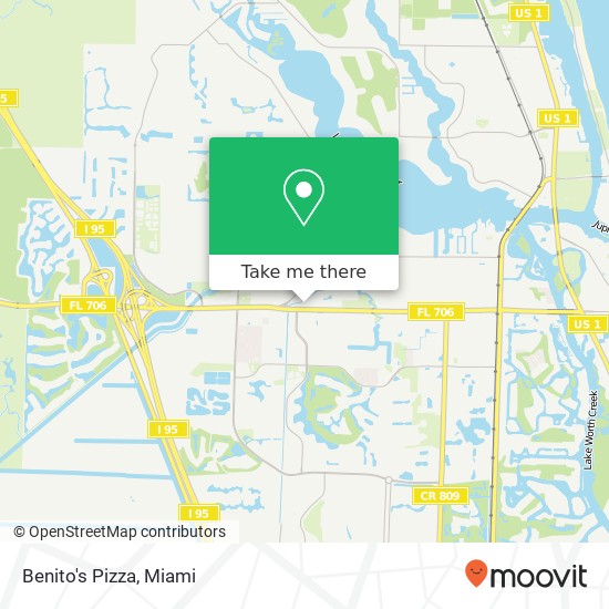 Benito's Pizza map