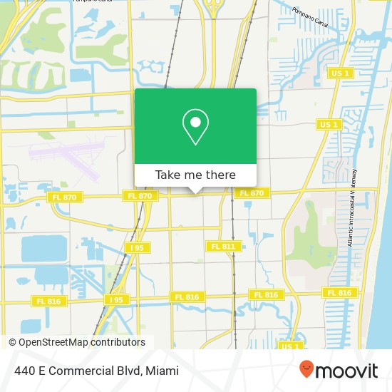 Mapa de 440 E Commercial Blvd
