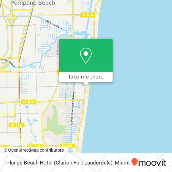 Plunge Beach Hotel (Clarion Fort Lauderdale) map