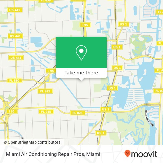 Mapa de Miami Air Conditioning Repair Pros