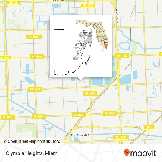 Olympia Heights map