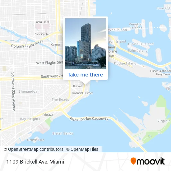 1109 Brickell Ave map
