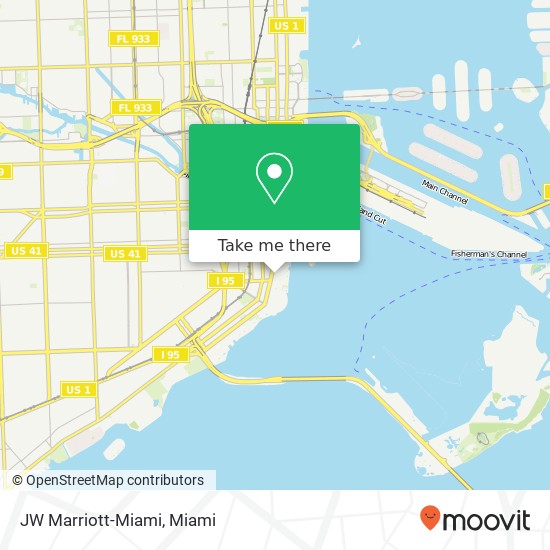 Mapa de JW Marriott-Miami