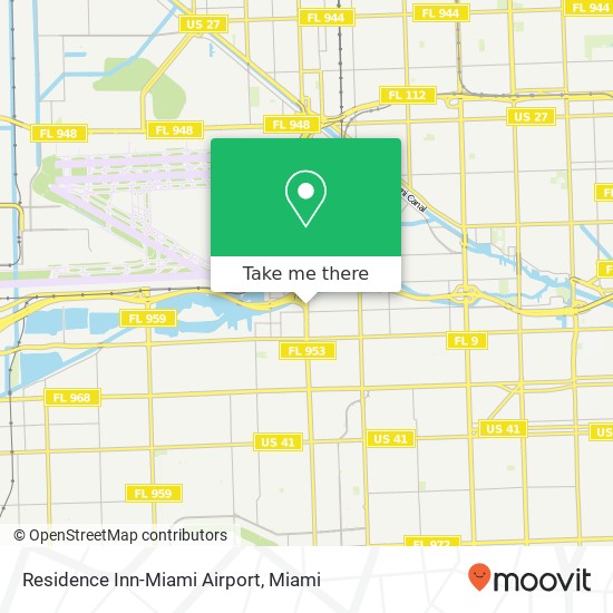 Mapa de Residence Inn-Miami Airport