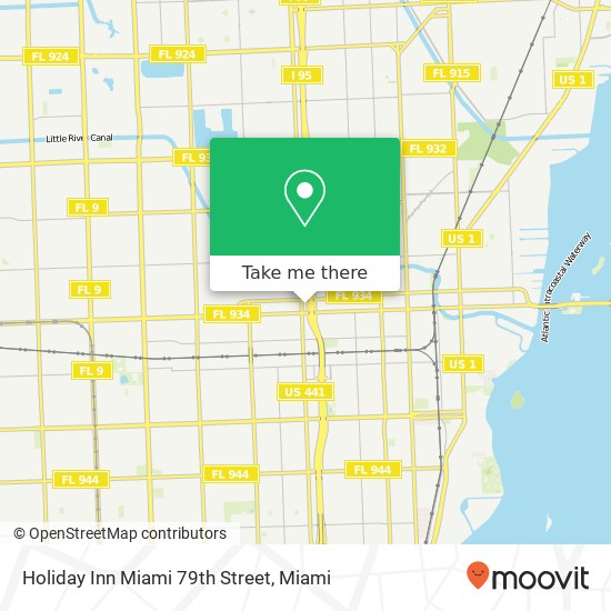 Holiday Inn Miami 79th Street map