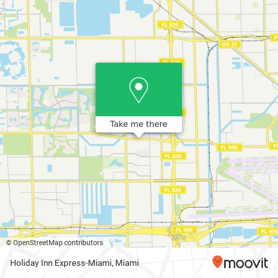 Holiday Inn Express-Miami map