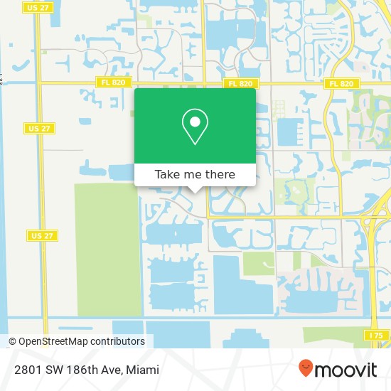 2801 SW 186th Ave map