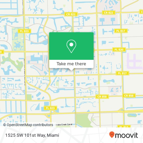 1525 SW 101st Way map