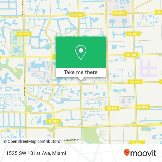 1525 SW 101st Ave map