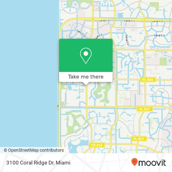 Mapa de 3100 Coral Ridge Dr