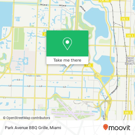 Mapa de Park Avenue BBQ Grille