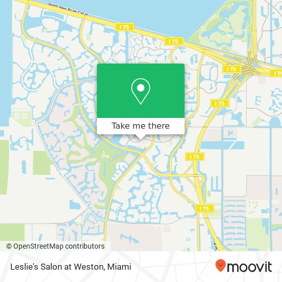 Leslie's Salon at Weston map