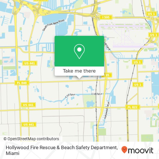 Mapa de Hollywood Fire Rescue & Beach Safety Department