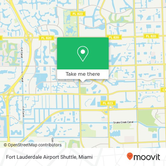 Fort Lauderdale Airport Shuttle map