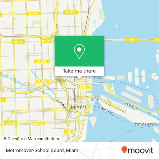 Metromover-School Board map