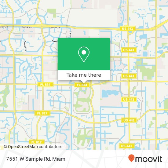 7551 W Sample Rd map