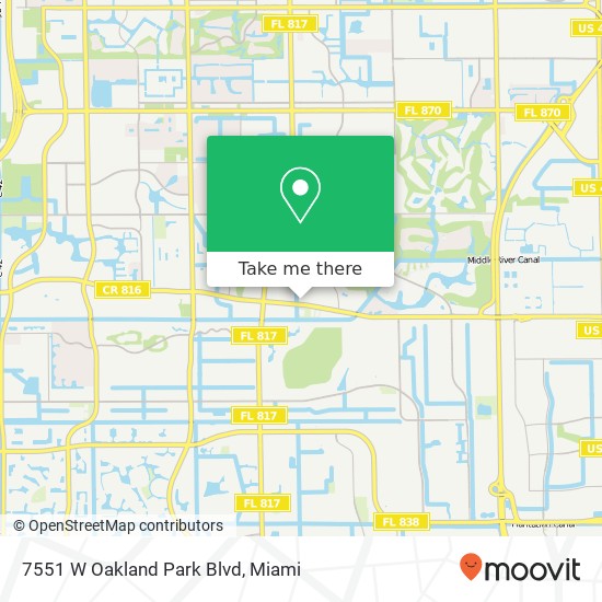 7551 W Oakland Park Blvd map