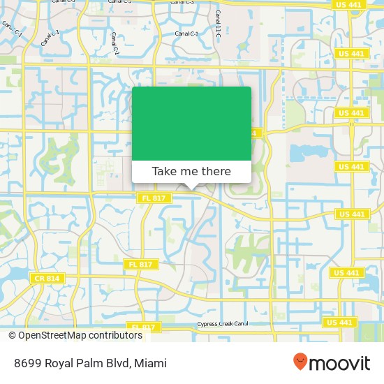 8699 Royal Palm Blvd map