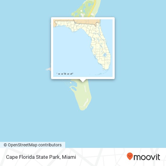 Cape Florida State Park map