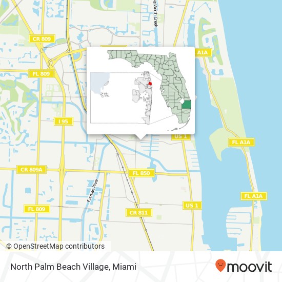 Mapa de North Palm Beach Village