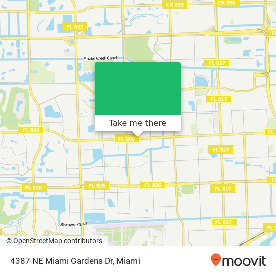 4387 NE Miami Gardens Dr map