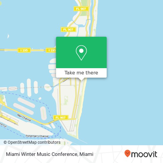 Mapa de Miami Winter Music Conference