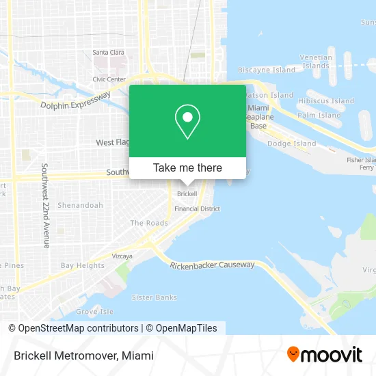 Brickell Metromover map