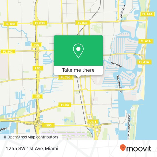 1255 SW 1st Ave map