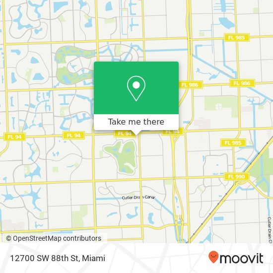 12700 SW 88th St map