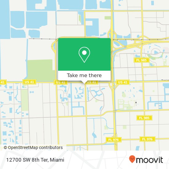 12700 SW 8th Ter map