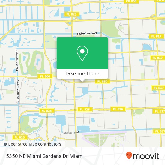 Mapa de 5350 NE Miami Gardens Dr