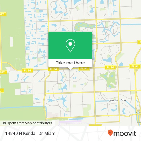 Mapa de 14840 N Kendall Dr