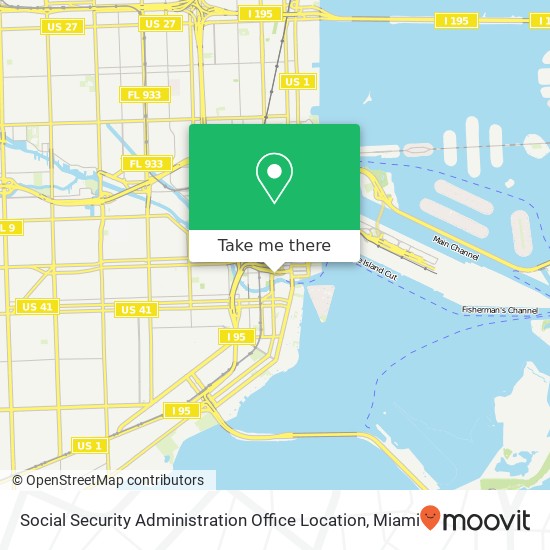Social Security Administration Office Location map