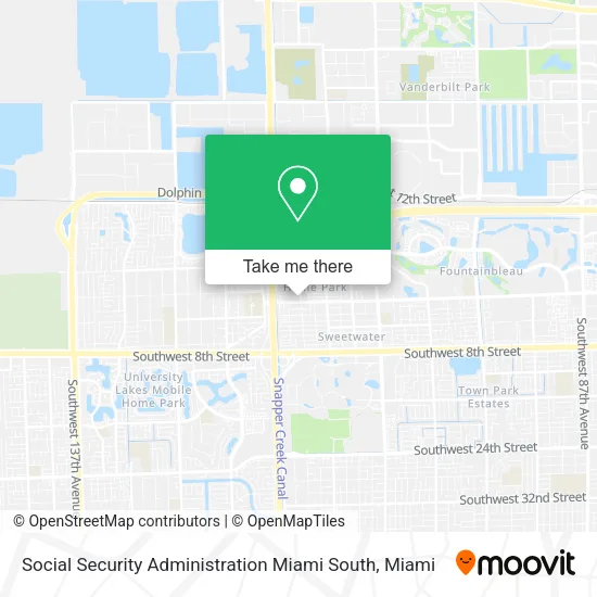 Mapa de Social Security Administration Miami South