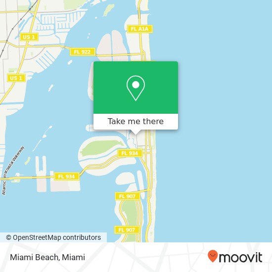 Mapa de Miami Beach