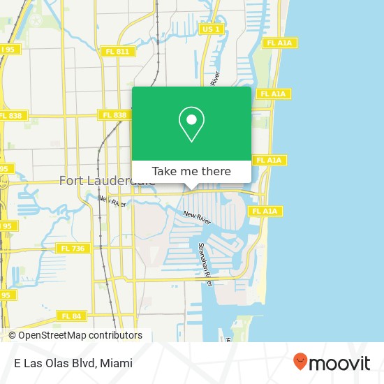 E Las Olas Blvd map