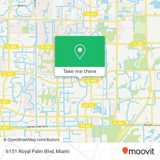 Mapa de 6151 Royal Palm Blvd