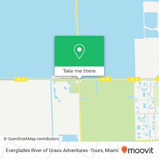 Mapa de Everglades River of Grass Adventures -Tours