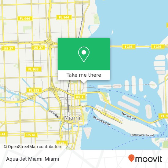 Aqua-Jet Miami map