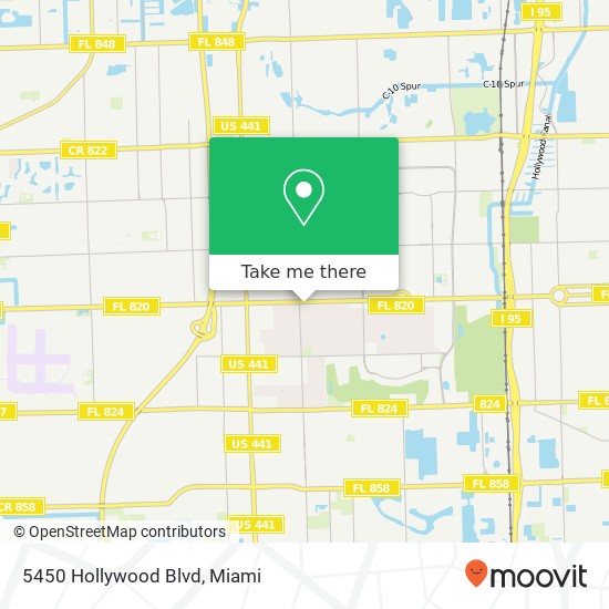 5450 Hollywood Blvd map