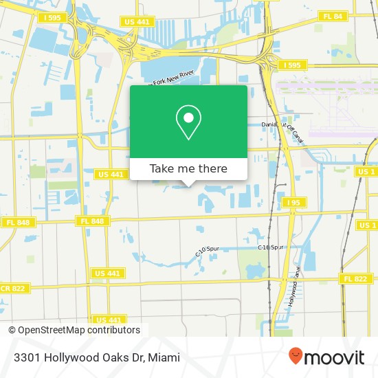 Mapa de 3301 Hollywood Oaks Dr