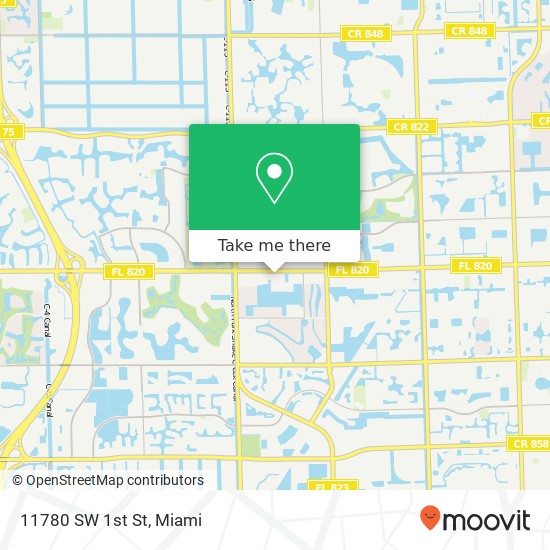 11780 SW 1st St map