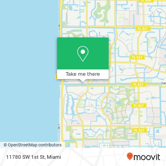 11780 SW 1st St map