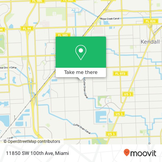 11850 SW 100th Ave map