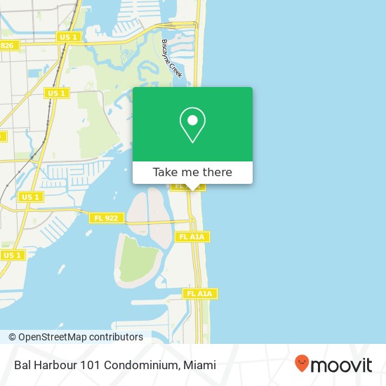 Mapa de Bal Harbour 101 Condominium