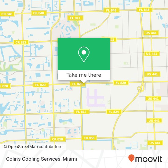 Colin's Cooling Services map