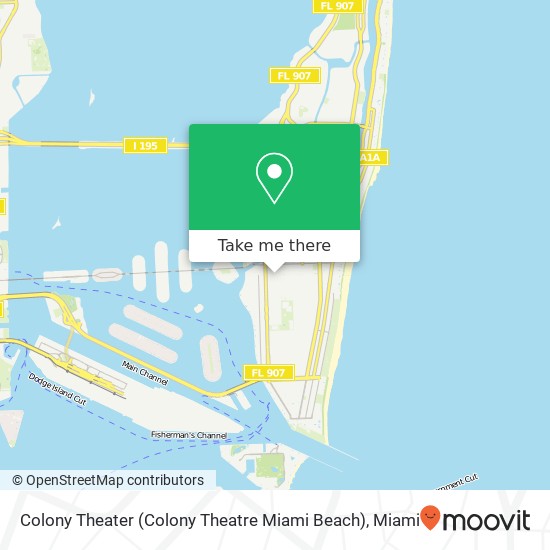 Mapa de Colony Theater (Colony Theatre Miami Beach)