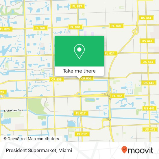 President Supermarket map