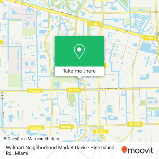 Mapa de Walmart Neighborhood Market Davie - Pine Island Rd.