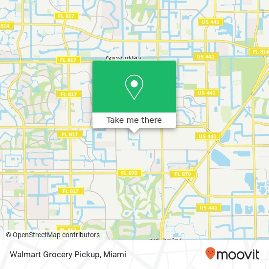 Mapa de Walmart Grocery Pickup